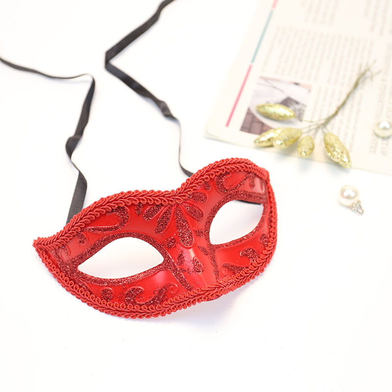 Zilin in Stock Wholesale Festival Party Masquerade Dress up Props Four Colors Gold Powder Half Face Mask Women's Mask
