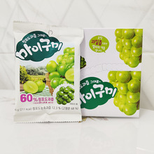 糖果含果汁好丽友靑葡萄QQ糖66gQQ糖软糖水果味韩国进口零食