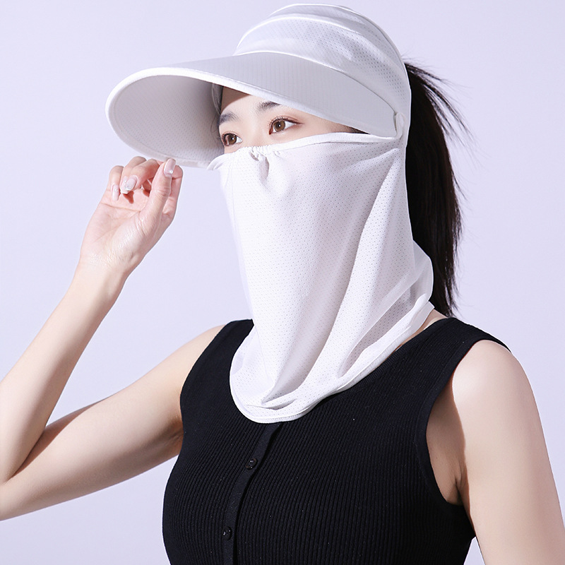 Sun Protection Hat Women's Summer Face Mask Veil Cycling Electric Car Outdoor Sun Hat UV Protection Sun Hat