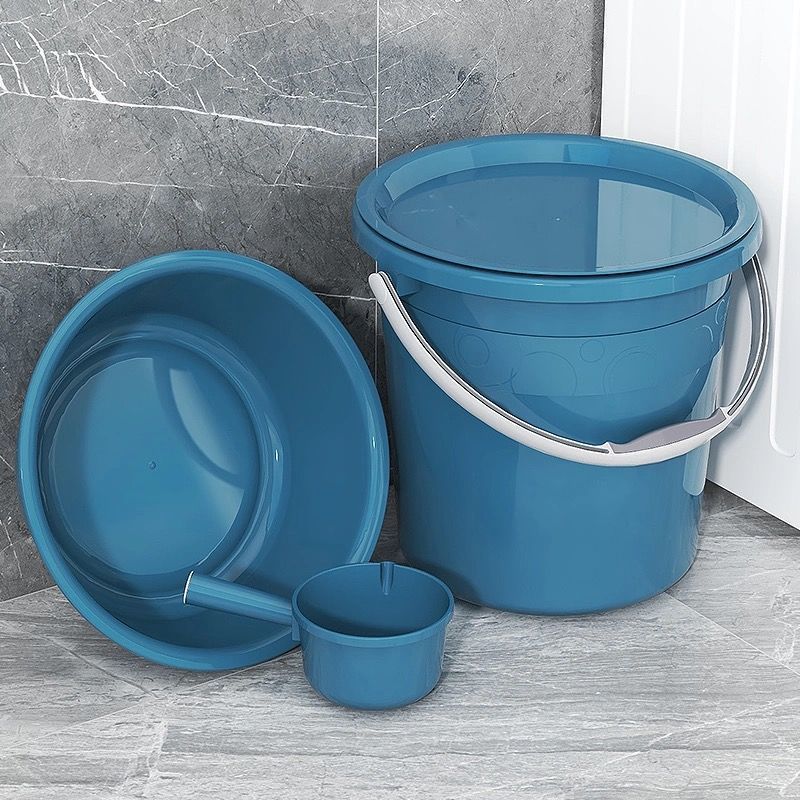 洗脸盆加厚塑料水桶手提家用多功能洗衣桶带盖圆形大容量装水桶