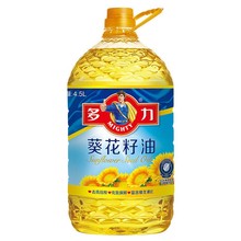 多力葵花籽油4.5L 食用油 含维生素e 物理压榨（新老包装随机发货