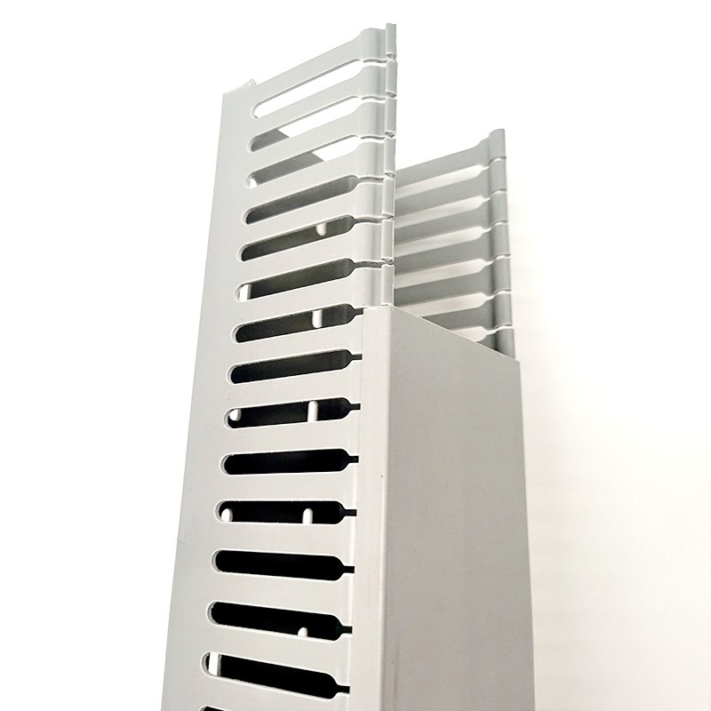 粗齿明装塑料走线槽控制柜阻燃电线槽灰色u型配电柜 pvc线槽-阿里巴巴