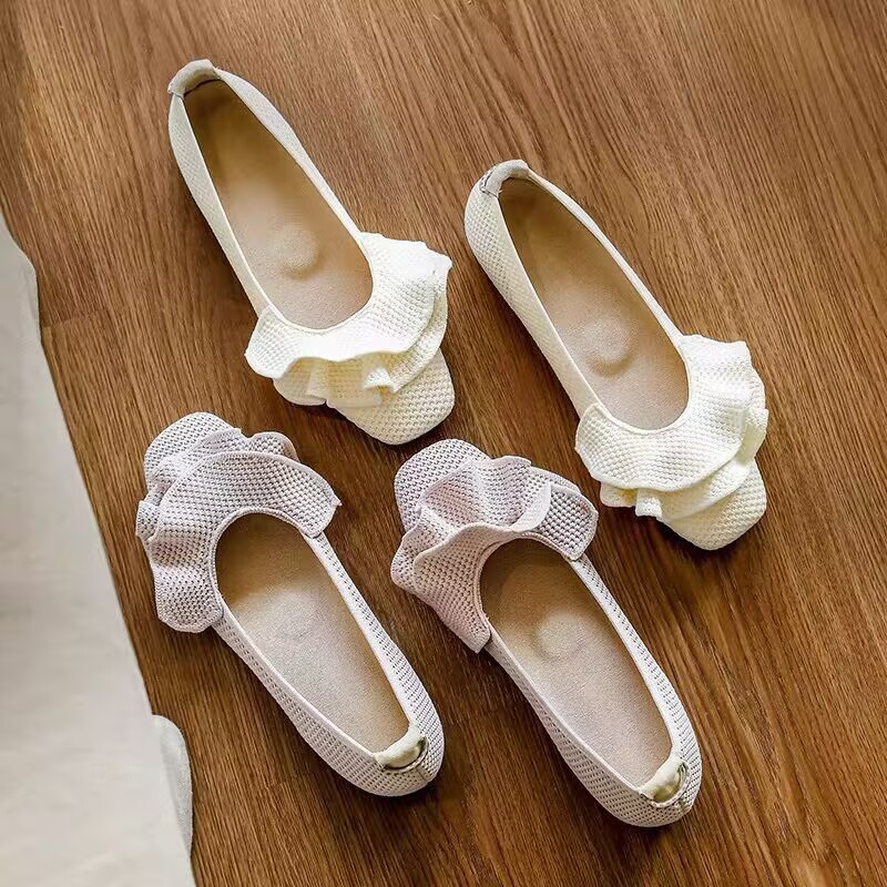 春季新款韩版低跟玛丽珍单鞋女鞋一字带圆头平底小皮鞋浅口奶奶鞋