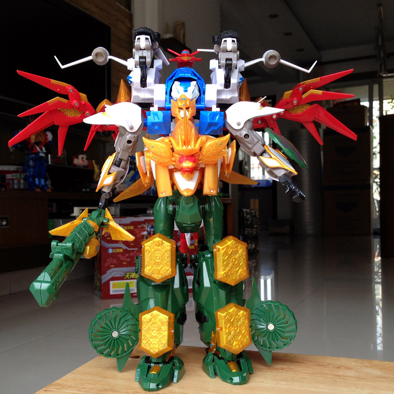 天地神兽2天神地兽五六合体变形机器人金刚儿童拼装玩具金刚