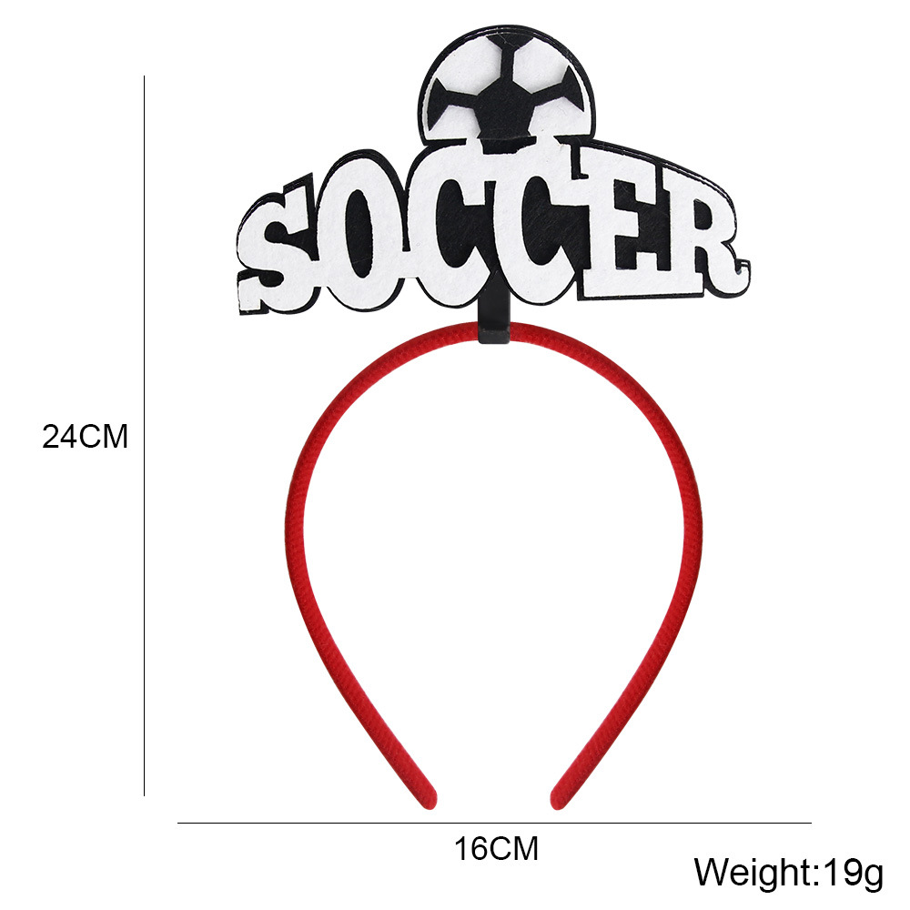 2024 New Football Hair-Hoop Headband European Cup Football Theme Party Decoration Supplies Fans Cheering Props