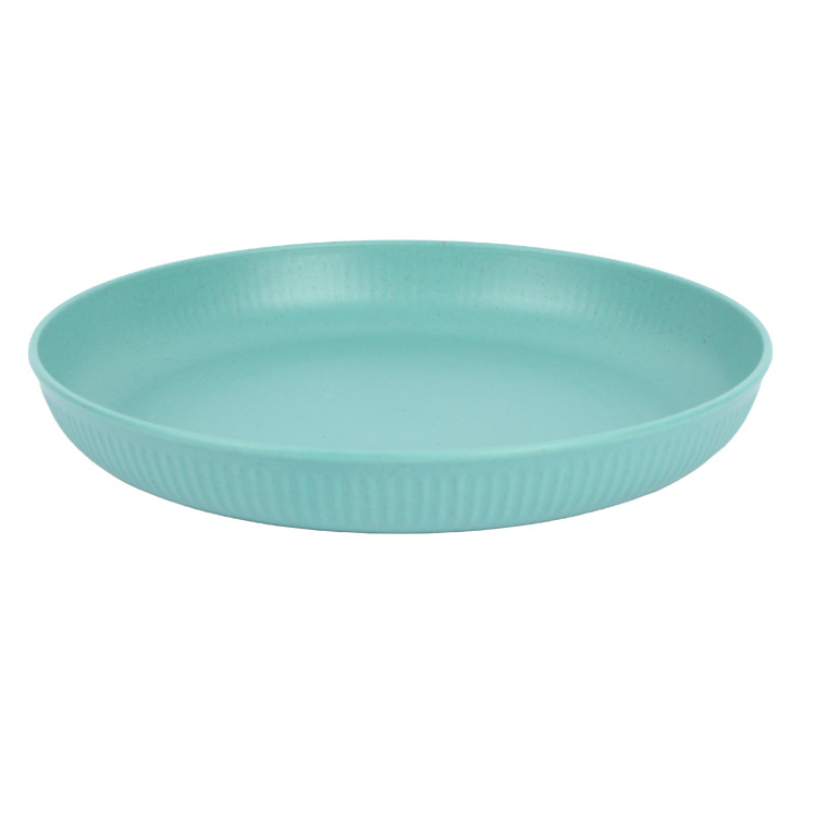 Wheat Straw Plate Household Plate Dish Plastic Fruit Plate Snack Plate Disc Factory Wholesale