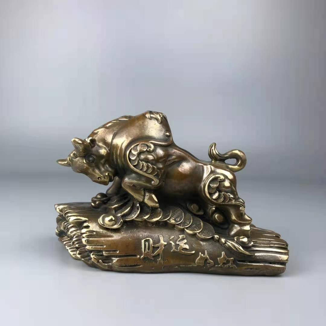 仿古铜牛摆件财牛运牛仿古铜牛礼品铜工艺品铜牛十二生肖牛摆设