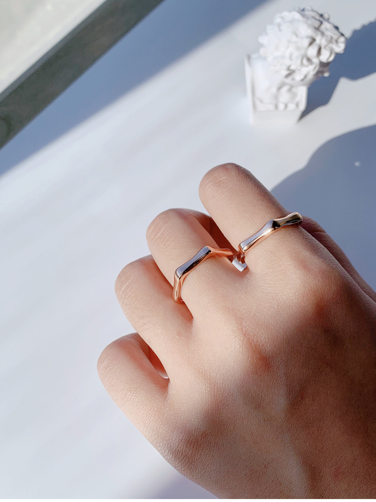 高版本龚俊浪浪钉六角螺母情侣戒指明星同款戒指纯银tasaki戒指