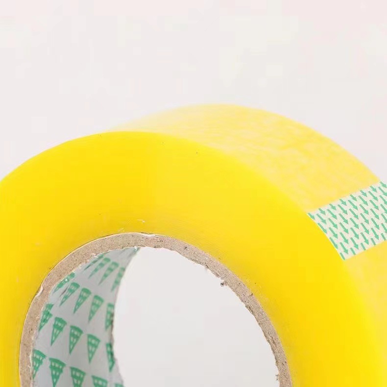 Transparent Packing Tape Express Packaging Sealing Production Different Sizes Printing Logo Large Roll Transparent Yellow Tape