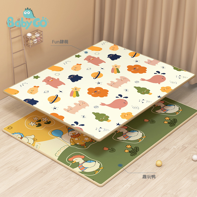babygo宝宝爬行垫加厚无味婴儿家用客厅地垫xpe整张儿童爬爬垫