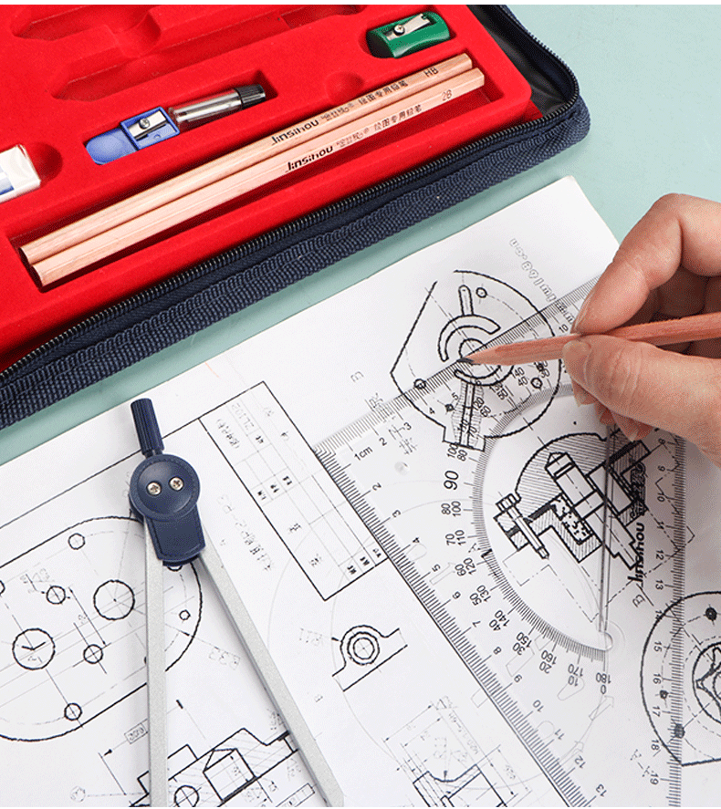 金丝猴绘图工具制图工具包建筑土木工程机械制图画图套装设计组合