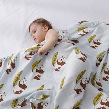 a类muslin夏季凉感竹棉包被婴儿初生儿纱布巾新生儿包单盖毯抱被