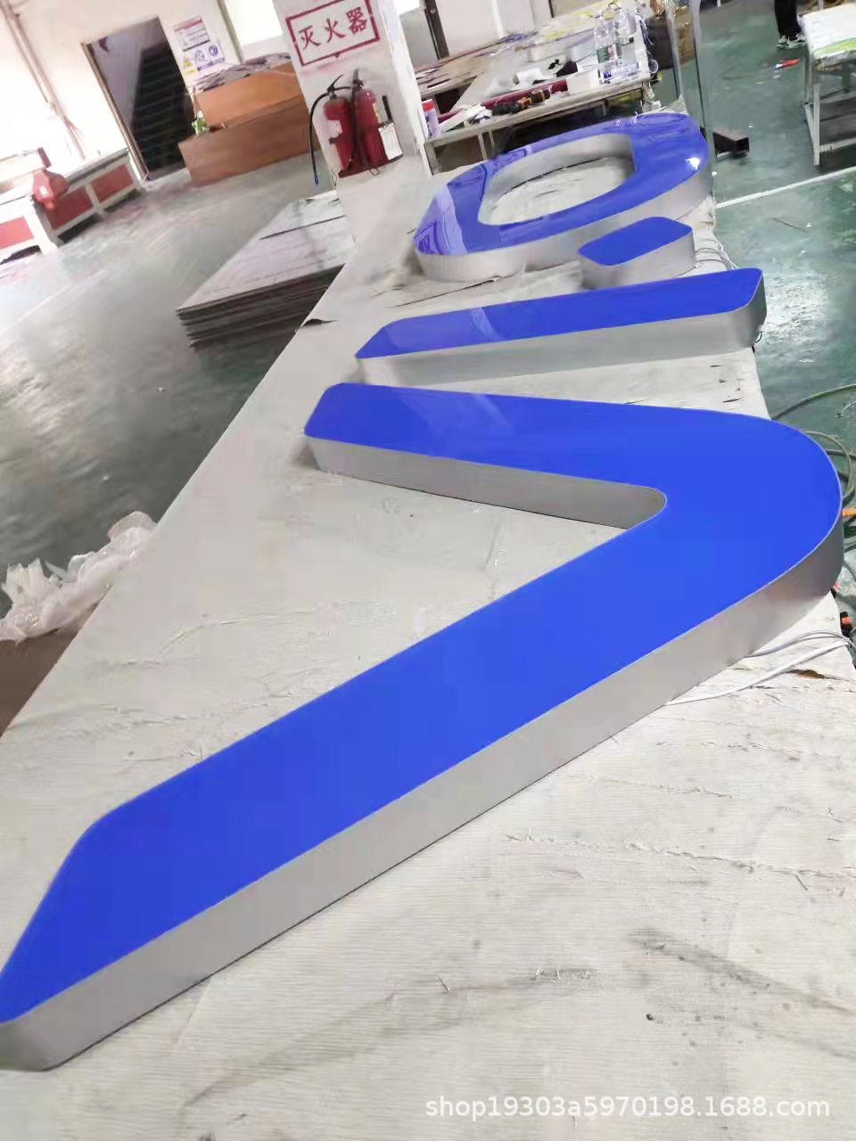vivo发光字led字蓝白板字蓝发白字vivo门头标识led发光字