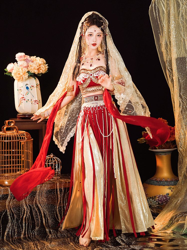 汉虞葵芙立诗原创敦煌飞天公主异域风少女改良汉服女西域风情汉元素