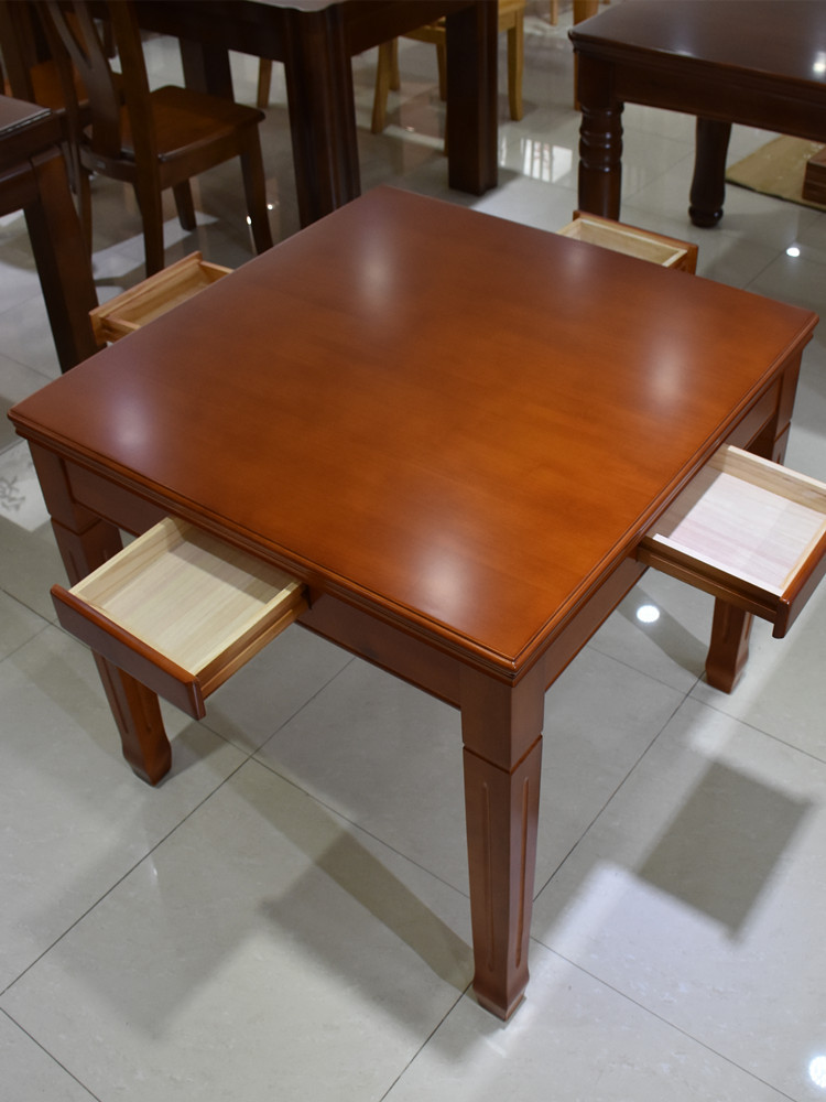 wbz7小户型全实木餐桌椅组合90小方桌八仙桌正方形家用饭桌四方桌