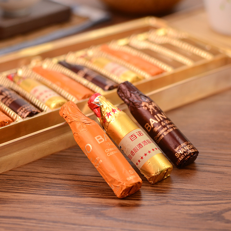 上海特产百诺酒心巧克力90g*2盒老风味城隍庙字号礼盒怀旧糖果