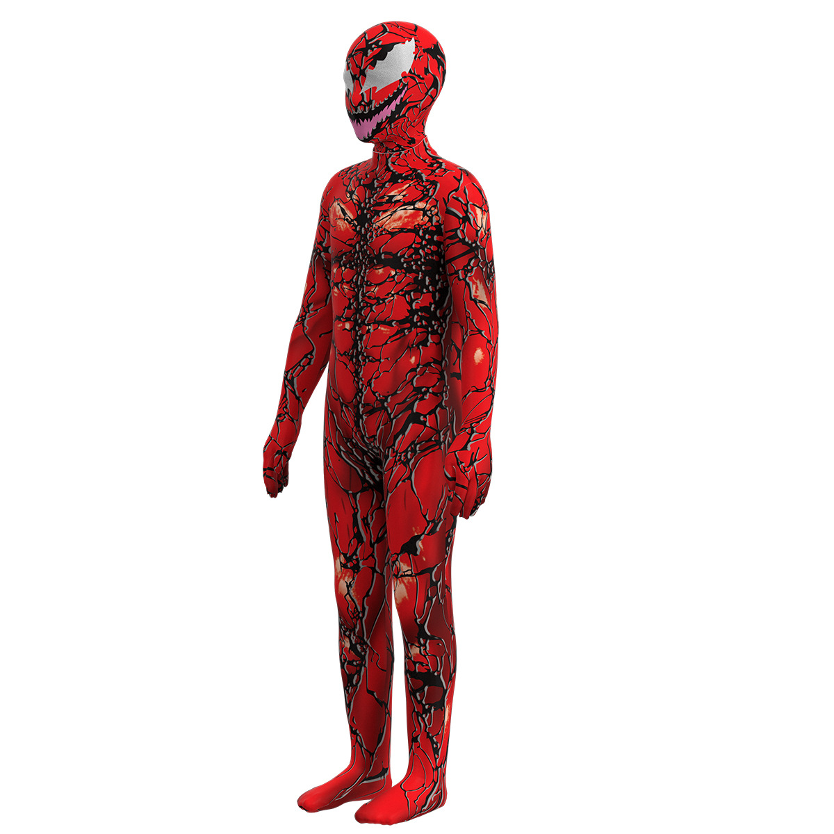 新款万圣节服装cos毒液2红色毒液连体衣紧身衣蜘蛛侠英雄服演出服