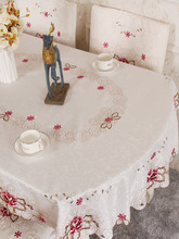 FY5E批发小圆长椭圆形桌布布艺餐桌布可折叠伸缩椅子套罩家