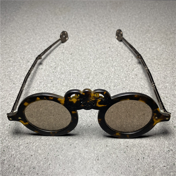 民国仿古眼镜复古平光镜水晶眼镜 复古玳瑁色眼镜框茶色黑色