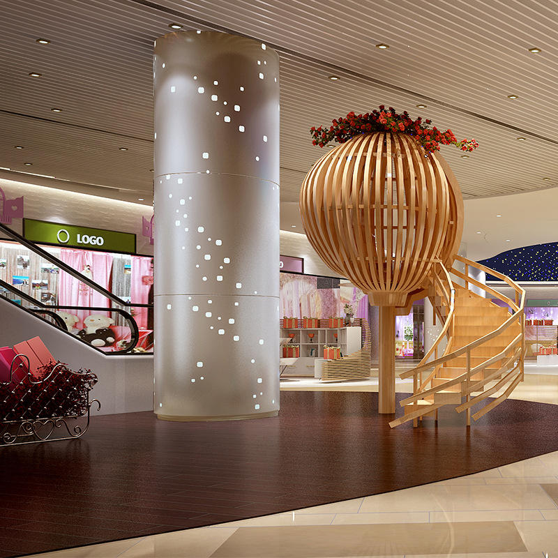 佛山厂家供应圆柱包柱铝单板装饰 地铁商场室内造型幕墙铝板