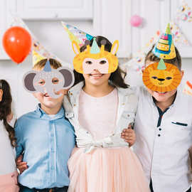 男孩女孩卡通生日眼罩面具节日派对装饰用品场景气氛派对面具眼罩