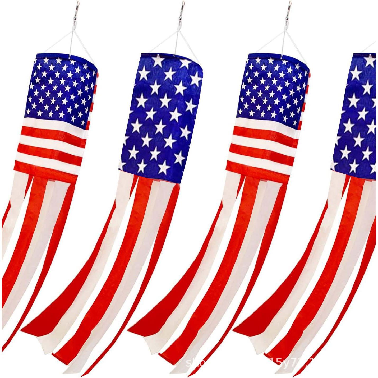 美国独立日主题风筒旗户外风向袋庭院场景气氛装饰布置旗帜跨境