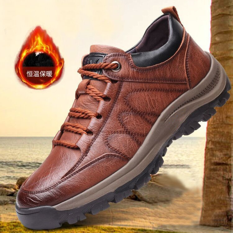 Cross-Border plus Size Pu Man Shoes 2021 New Hiking Shoes Casual Sneaker Fashion Lace-up British Style Fashionable Men's Shoes