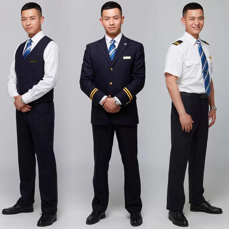 航空铁路制服空乘制服男机长海员航空飞行员服装空少秋冬制服套装