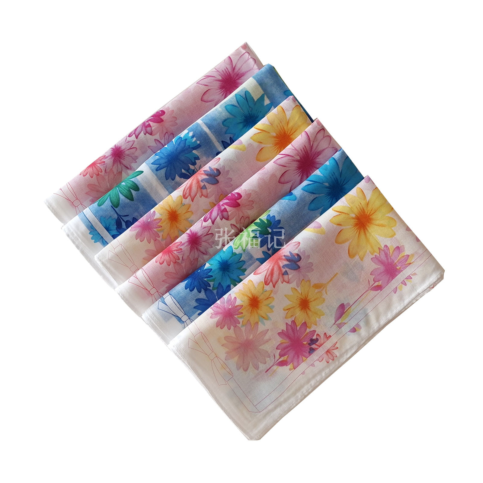 30年老厂直销45cm纯棉女士手帕 婚庆伴手礼全棉印花擦汗手巾手绢