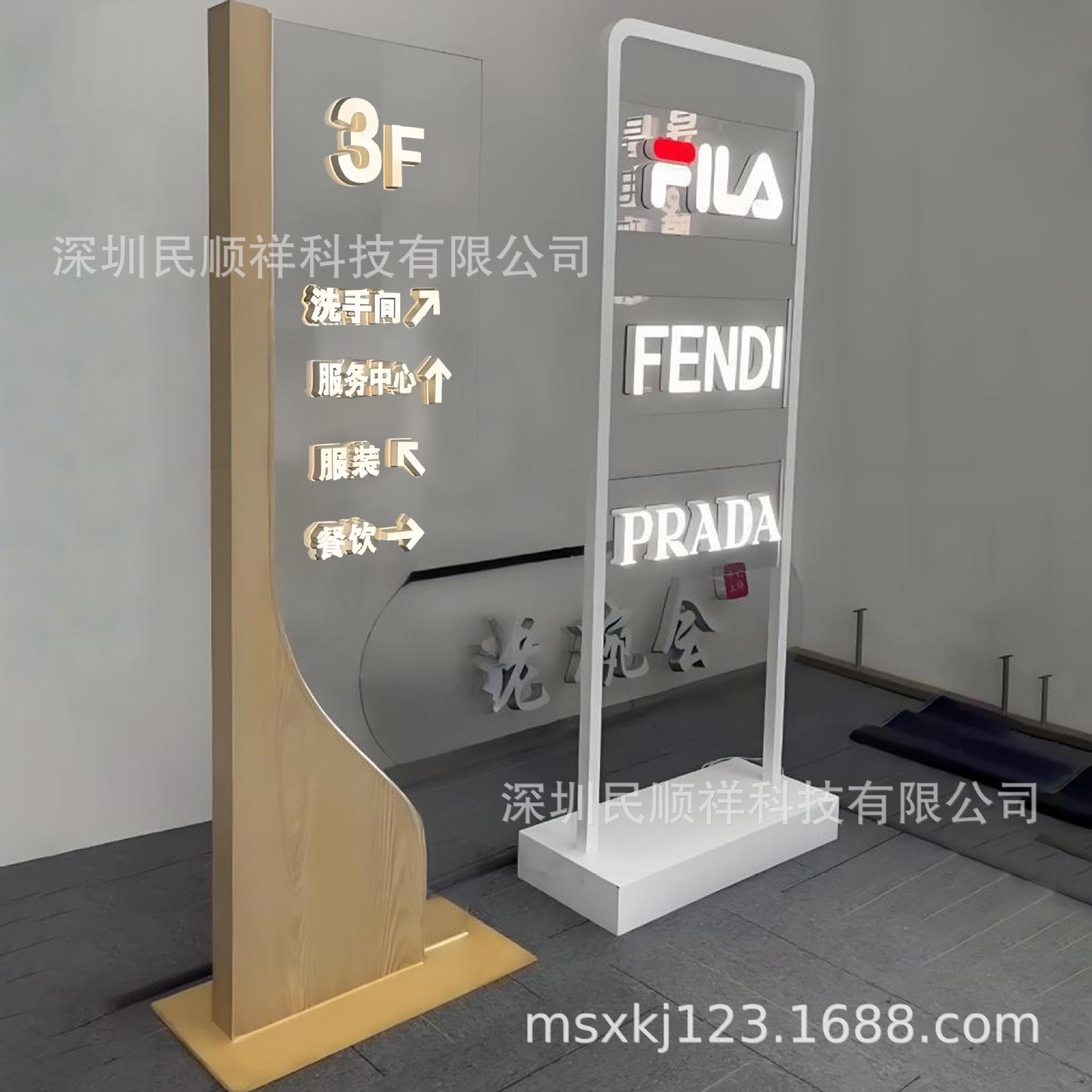 新款导电玻璃发光字广告牌可立可挂支持定制