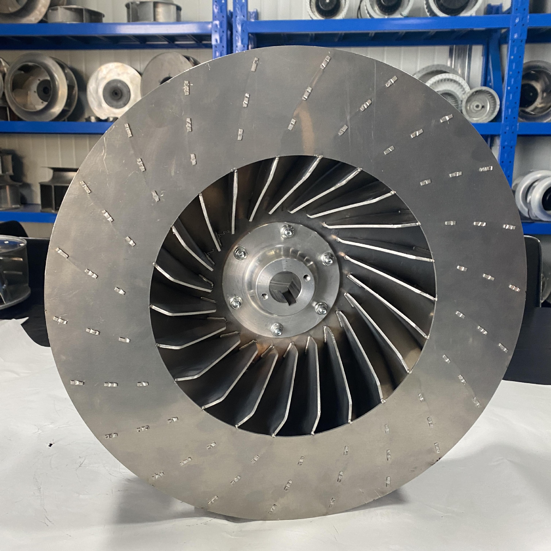 304不锈钢离心铝风轮 除尘排烟风叶通风换气通用风机扇叶风轮