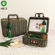 绿色森系手提箱粽子礼品包装盒伴手礼物田园风收纳箱送朋友家人