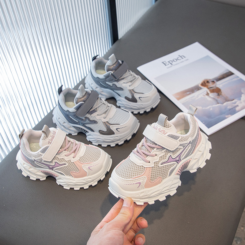 2025新款春季儿童运动鞋男童网面跑步鞋透气女童休闲鞋代发