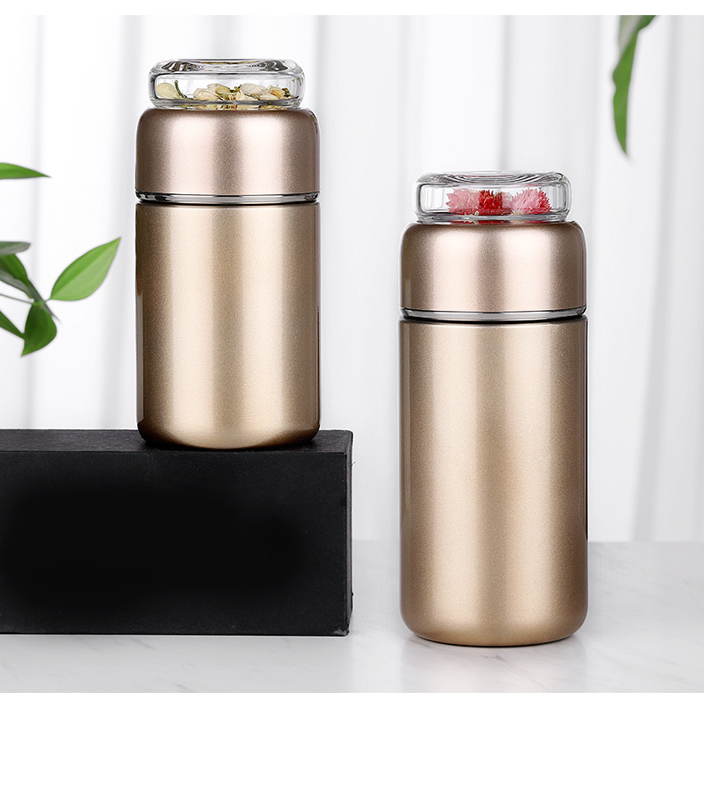 茶水分离银杯999纯银内胆保温杯男女便携迷你泡茶杯水杯旅行新品