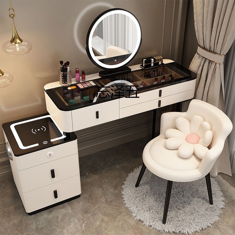 cx智能无线充电卧室梳妆台轻奢网红ins风化妆台现代简约公主花状