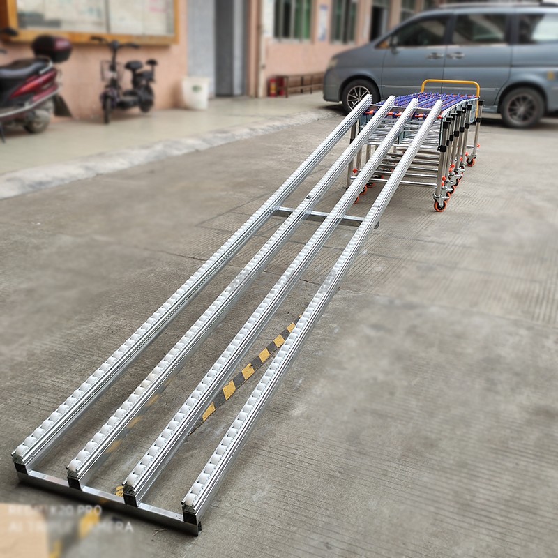 卸货滑轨铝合金流利条加强钣金加厚货架滑轮防静电袋装输送带