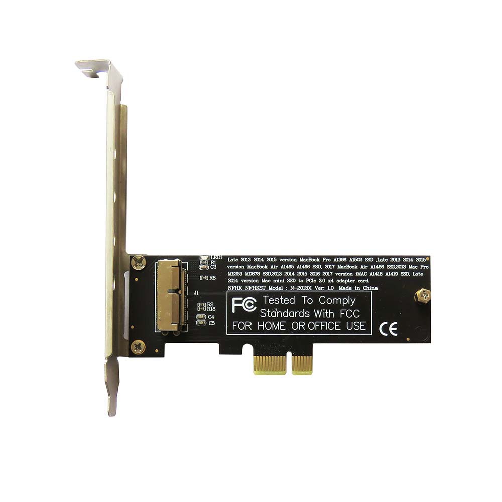 pcie x1转接卡适用于2013~2017 macbook air a1466 a1465 ssd
