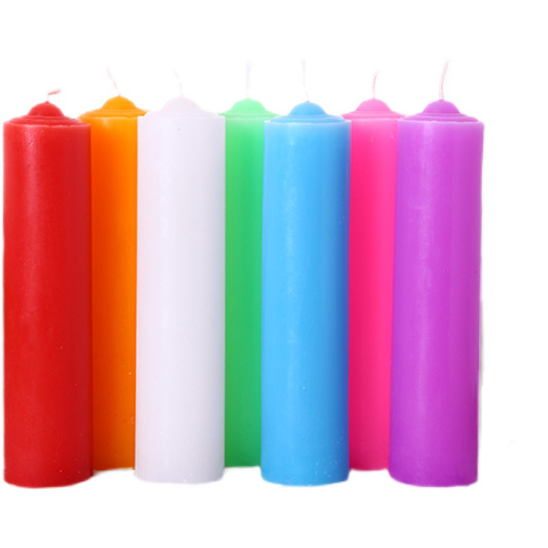 Factory Wholesale Colorful Big Candle Household Number Red White Yellow Purple Blue Pink Green Lighting Nite Thick Chinese New Year Buddha Worship