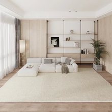 法式纯色地毯全铺圈绒家用客厅卧室床边毯2024新款客厅地毯奶油风