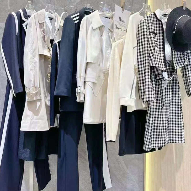 24秋朗斯莉高级感小西装套装职业时尚风衣外套连衣裙实体批发尾货