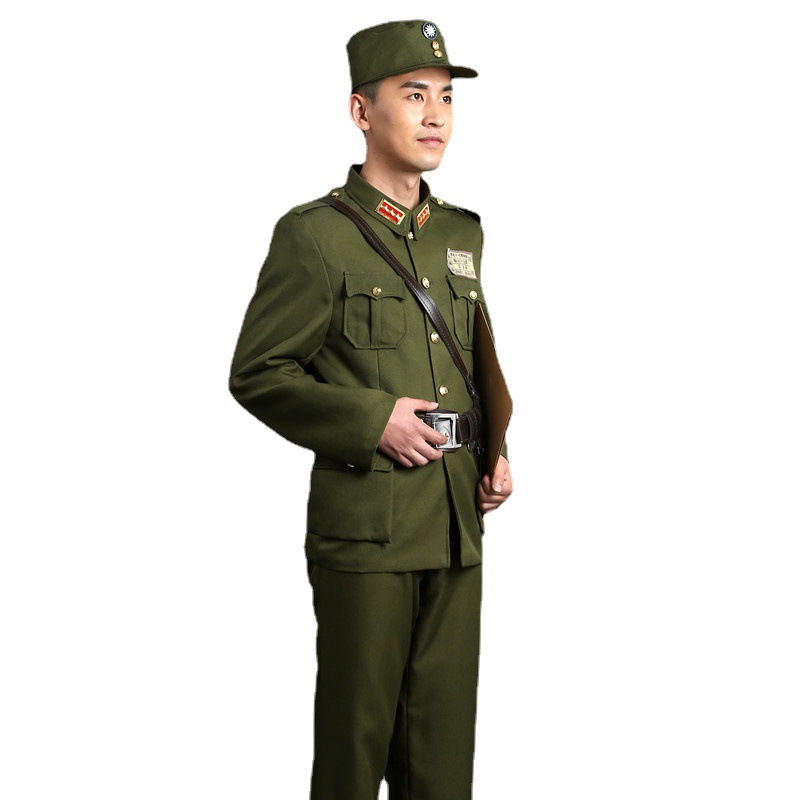 刁德一胡传魁阿庆嫂沙家浜舞台话剧演出服民国军官服二战服装摄影