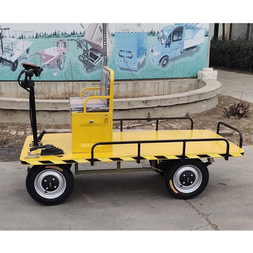 铁路建设平板车四轮电动货物搬运车座驾式电动前进后退运输车