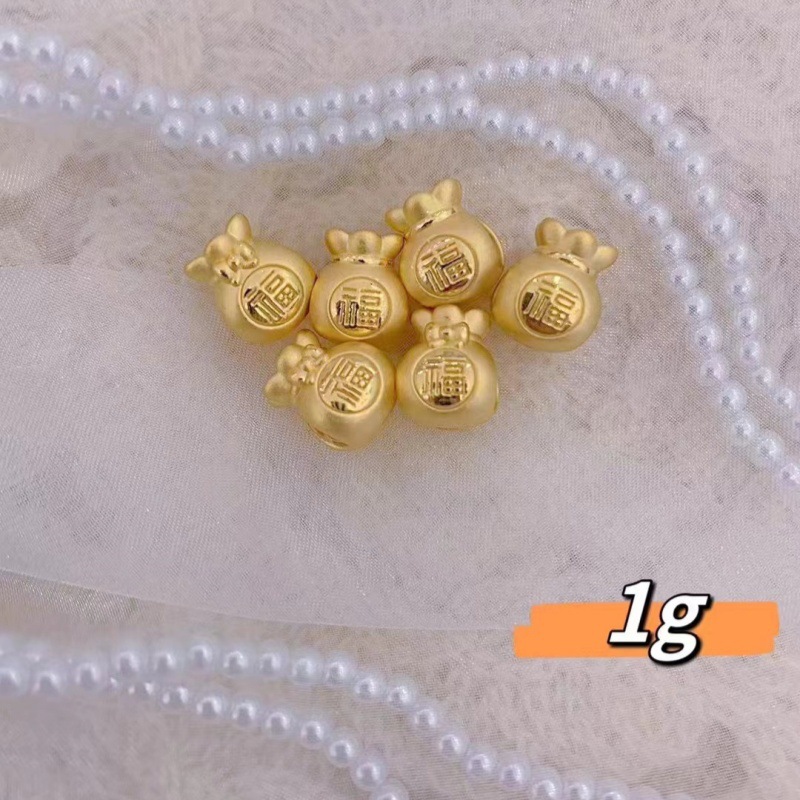 水贝黄金直播货源3d硬金福袋吊坠999足金黄金吊坠正品黄金包邮