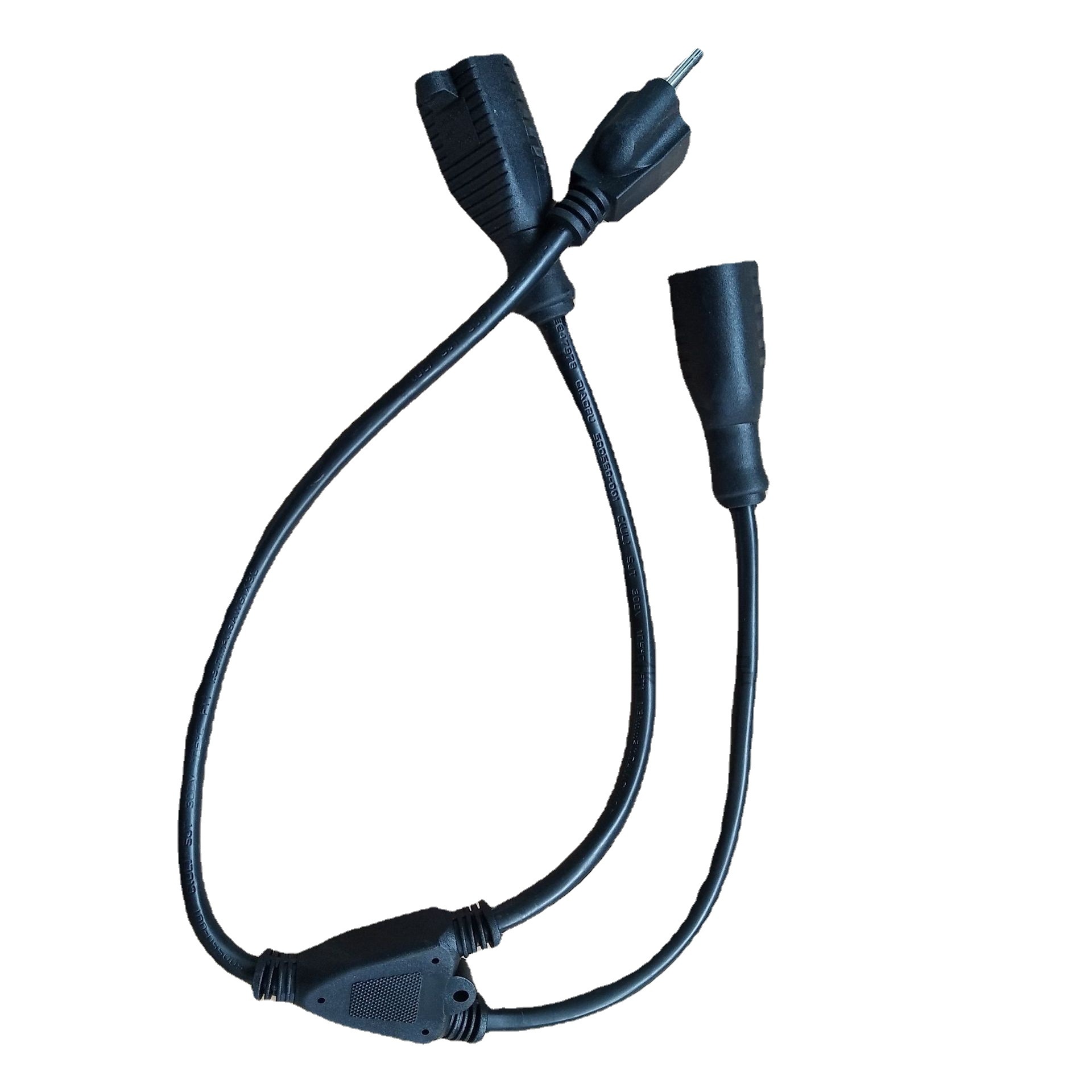 供应美标美式三芯公母插头电源线 美式电源线三通线 三通电源线