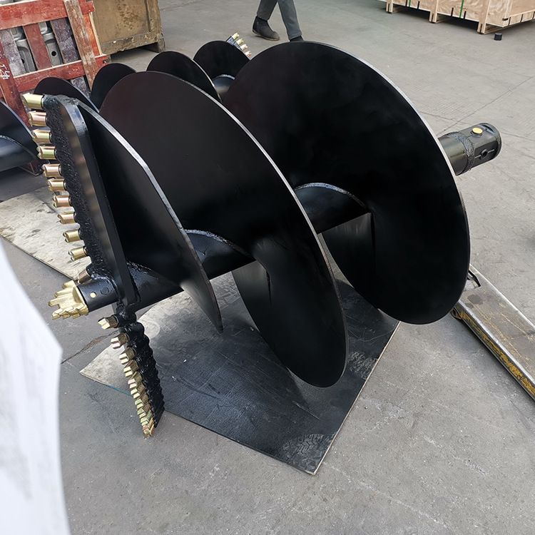 卡博恩合金钻头钻机 挖机螺旋钻机 挖掘机长螺旋钻孔机