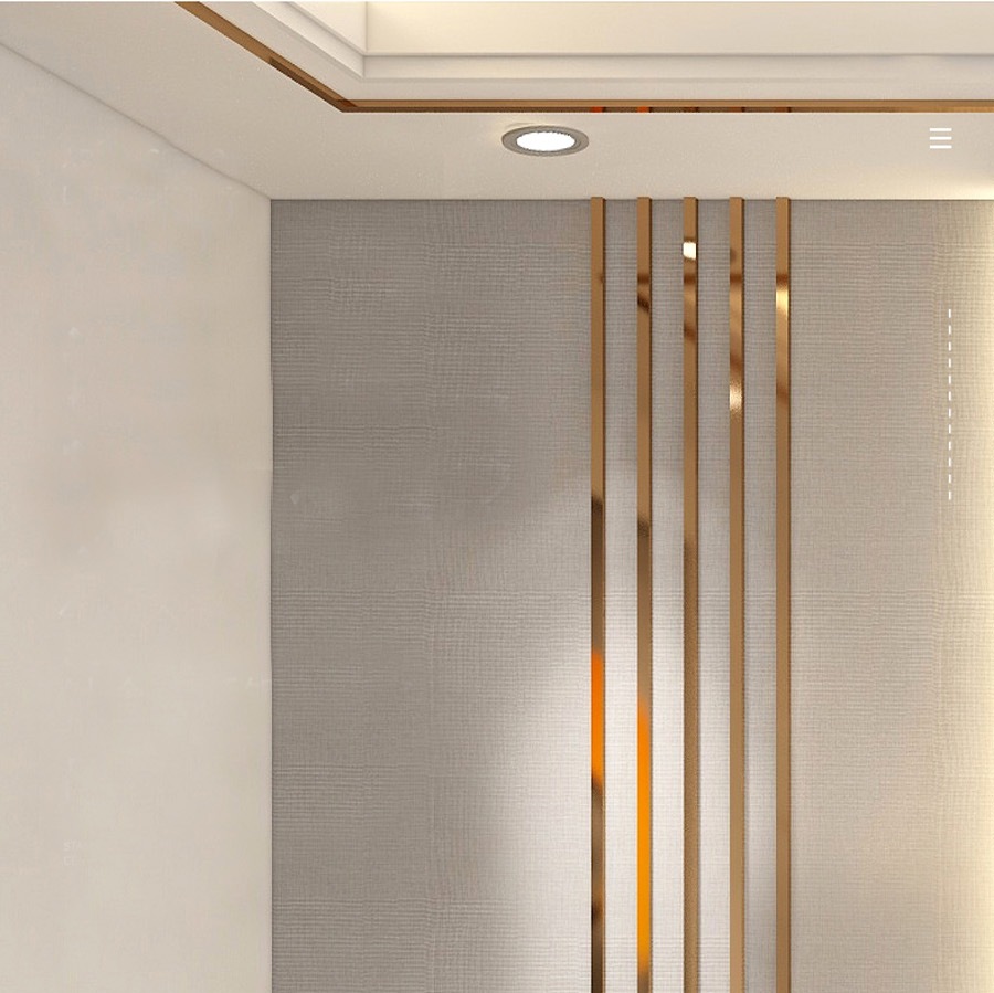 不锈钢金属平板装饰线条黑钛金背景墙吊顶包边条收边条钛合金自粘