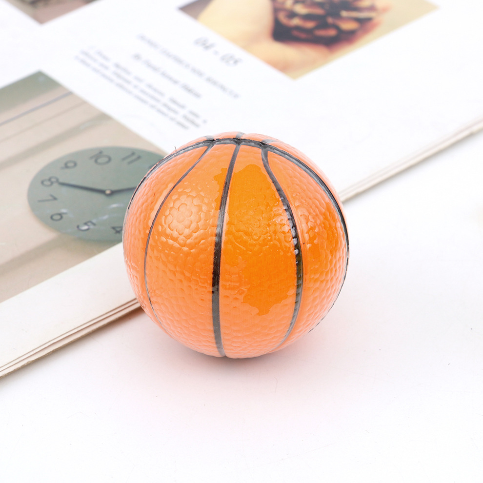 6cm High Elastic Pu Three-Color Basketball Children's Toys Hot Sale Factory Direct Sales Environmentally Friendly Materials