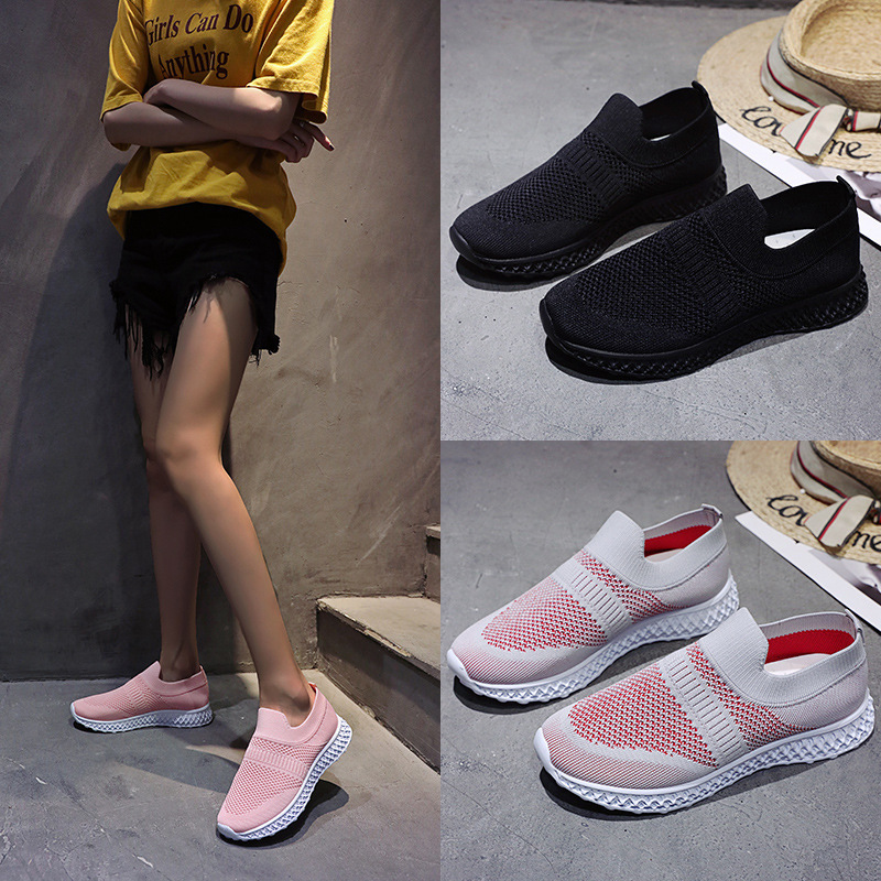 南美2021wish跨境春季新款飞织女鞋网面运动鞋韩版学生休闲鞋