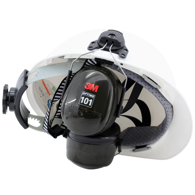 3m h7p3e挂安全帽式隔音耳罩听力防护防噪音耳罩舒适降噪耳罩