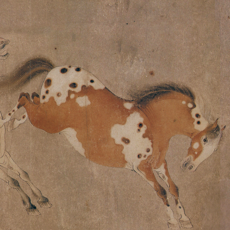 唐韩干十六神骏图卷长卷挂轴卷轴真迹复制品名人字画书画国画手卷